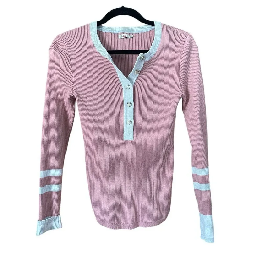 Faherty Cotton Cashmere Henley Sweater - Picture 1 of 7